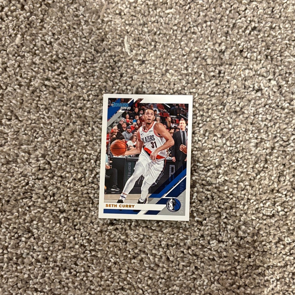 Basketball Trading Card - White and Blue Player Card